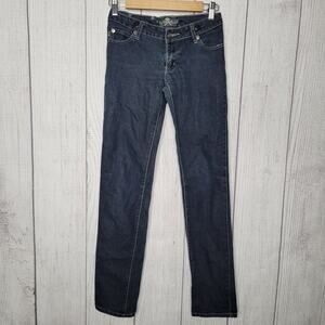 Royal Bones Tripp NYC Low Rise Black Embroidered Goth Jeans Womens Size 0